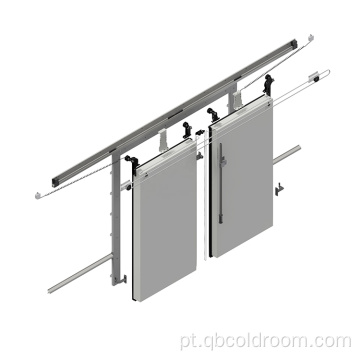 Porta deslizante de abertura dupla de fábrica para quarto frio